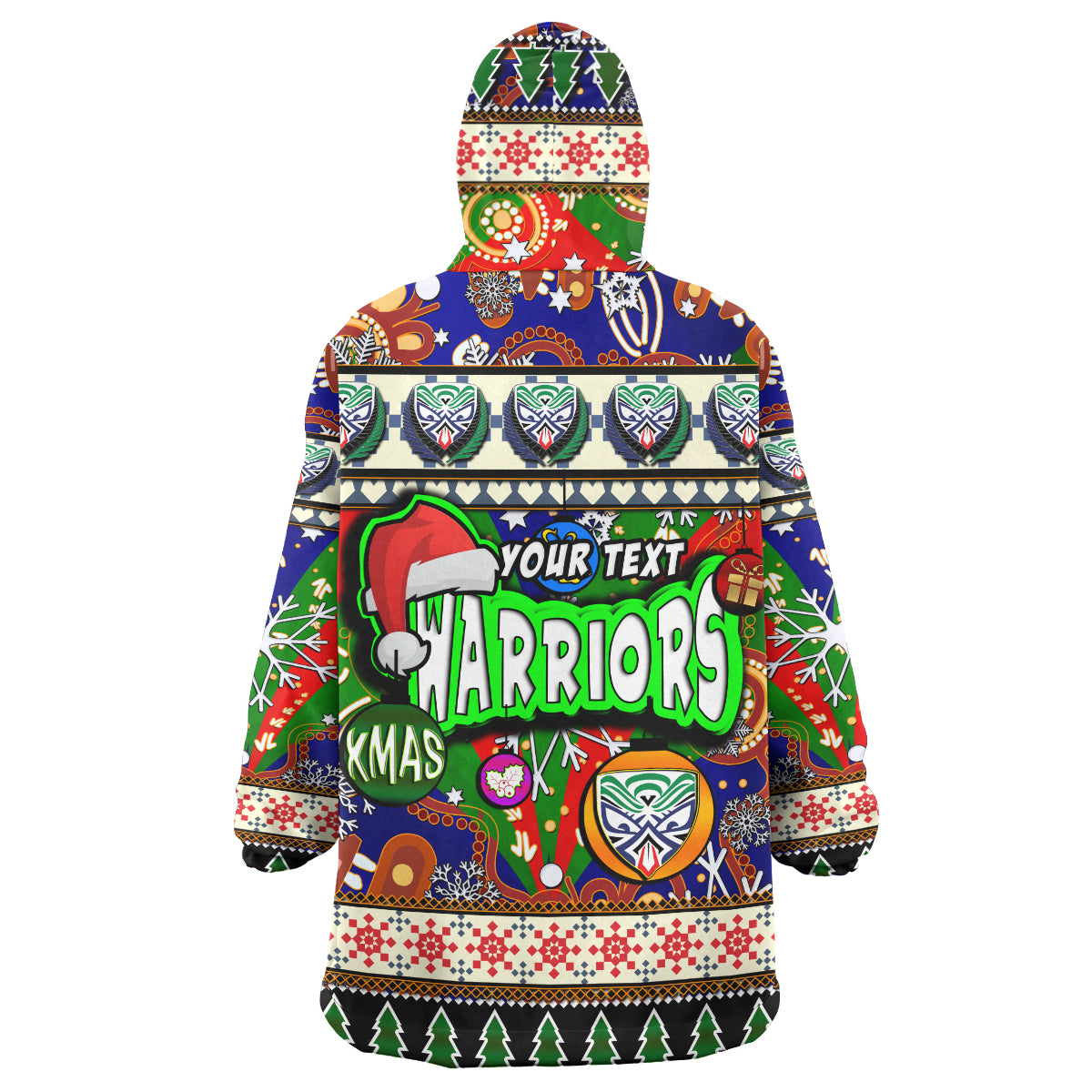 warriors-rugby-christmas-snug-hoodie-custom-xmas-warriors-christmas-balls-snowflake-with-aboriginal-patterns-wearable-blanket-hoodie