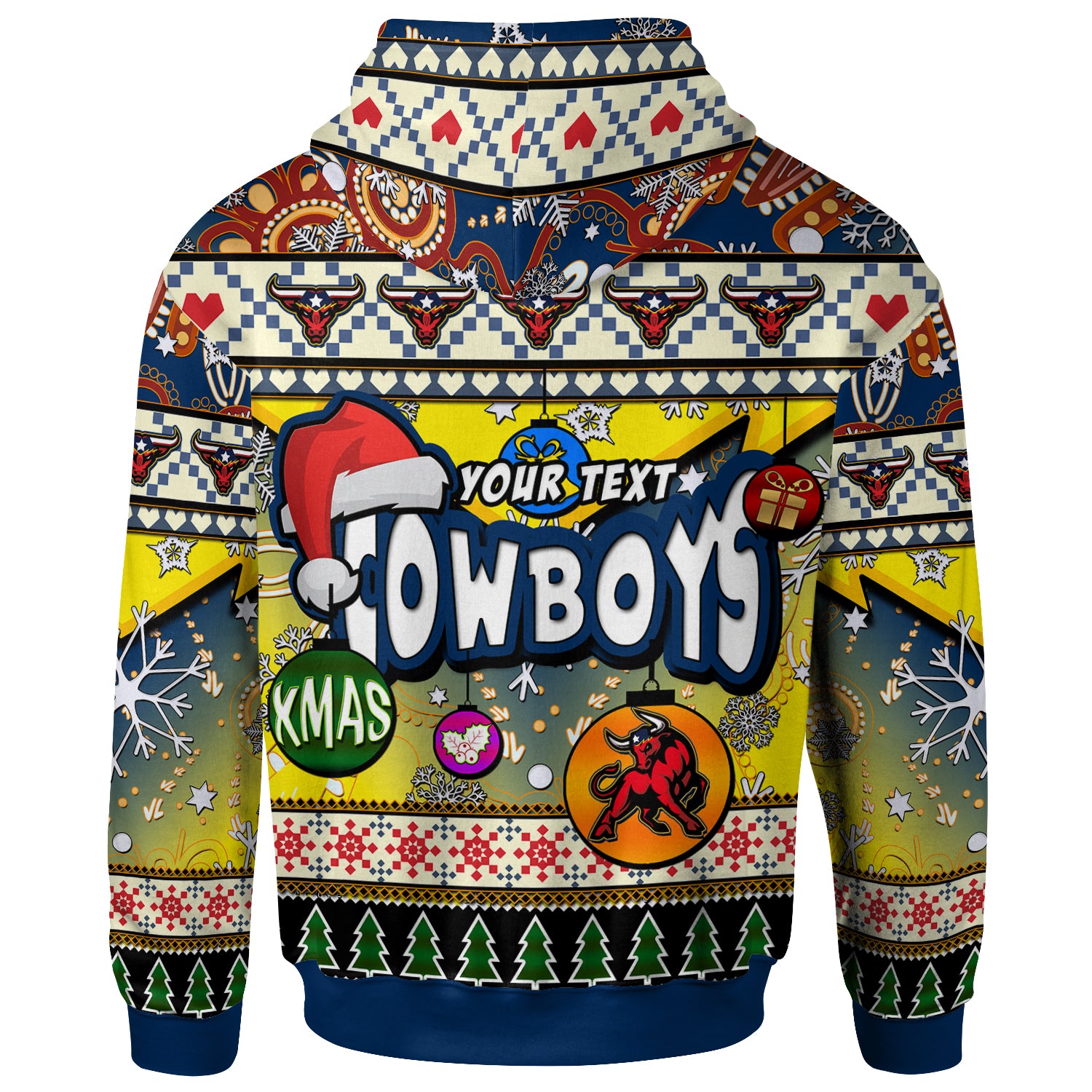 cowboys-rugby-christmas-hoodie-custom-xmas-cowboys-christmas-balls-snowflake-with-aboriginal-patterns-hoodie