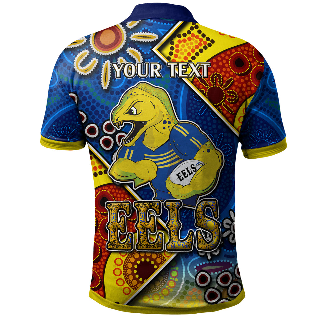 eels-rugby-polo-shirt-custom-eels-rugby-ball-with-aboriginal-art-personalised-player-and-number-polo-shirt