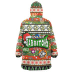 rabbitohs-rugby-christmas-snug-hoodie-custom-xmas-rabbitohs-christmas-balls-snowflake-with-aboriginal-patterns-wearable-blanket-hoodie