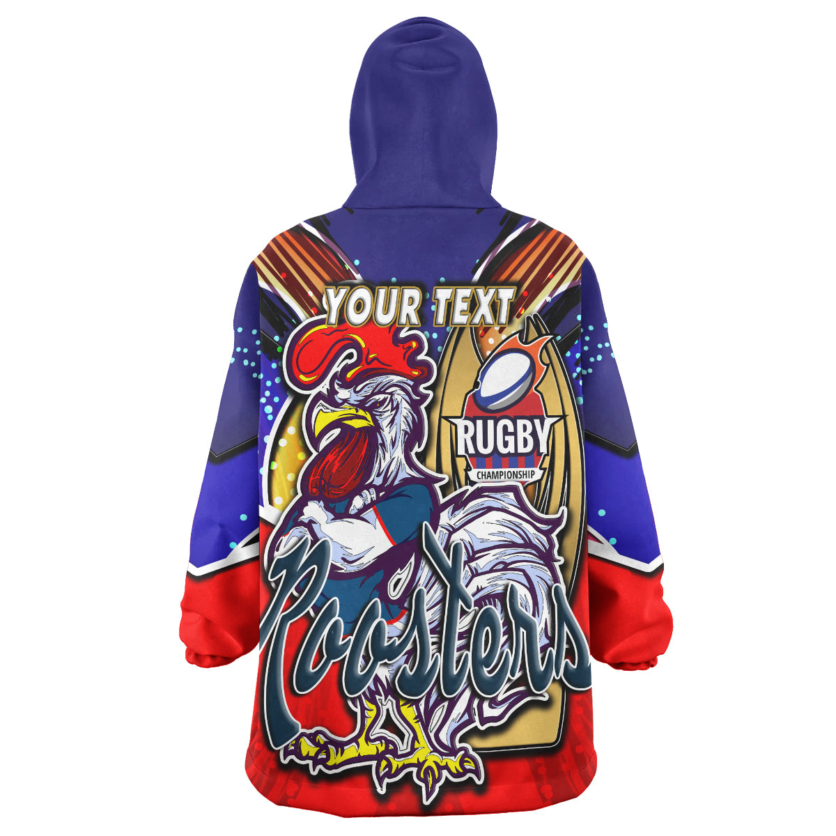 roosters-rugby-snug-hoodie-custom-rooster-mascot-with-cup-nrl-grand-final-player-and-number-oodie-blanket