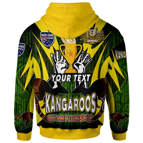 kangaroos-rugby-hoodie-custom-kangaroo-rugby-league-coat-of-arms-aboriginal-culture-personalised-player-and-number-hoodie