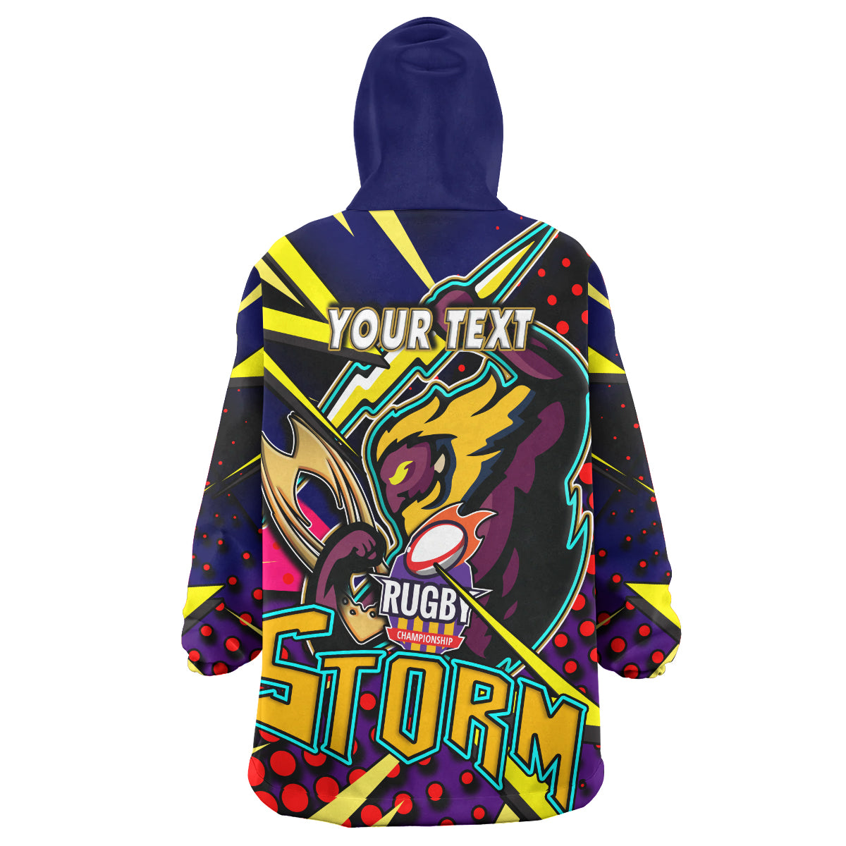 storm-rugby-snug-hoodie-custom-storm-and-thunder-rugby-nrl-grand-final-style-of-dot-background-personalised-player-and-number-oodie-blanket