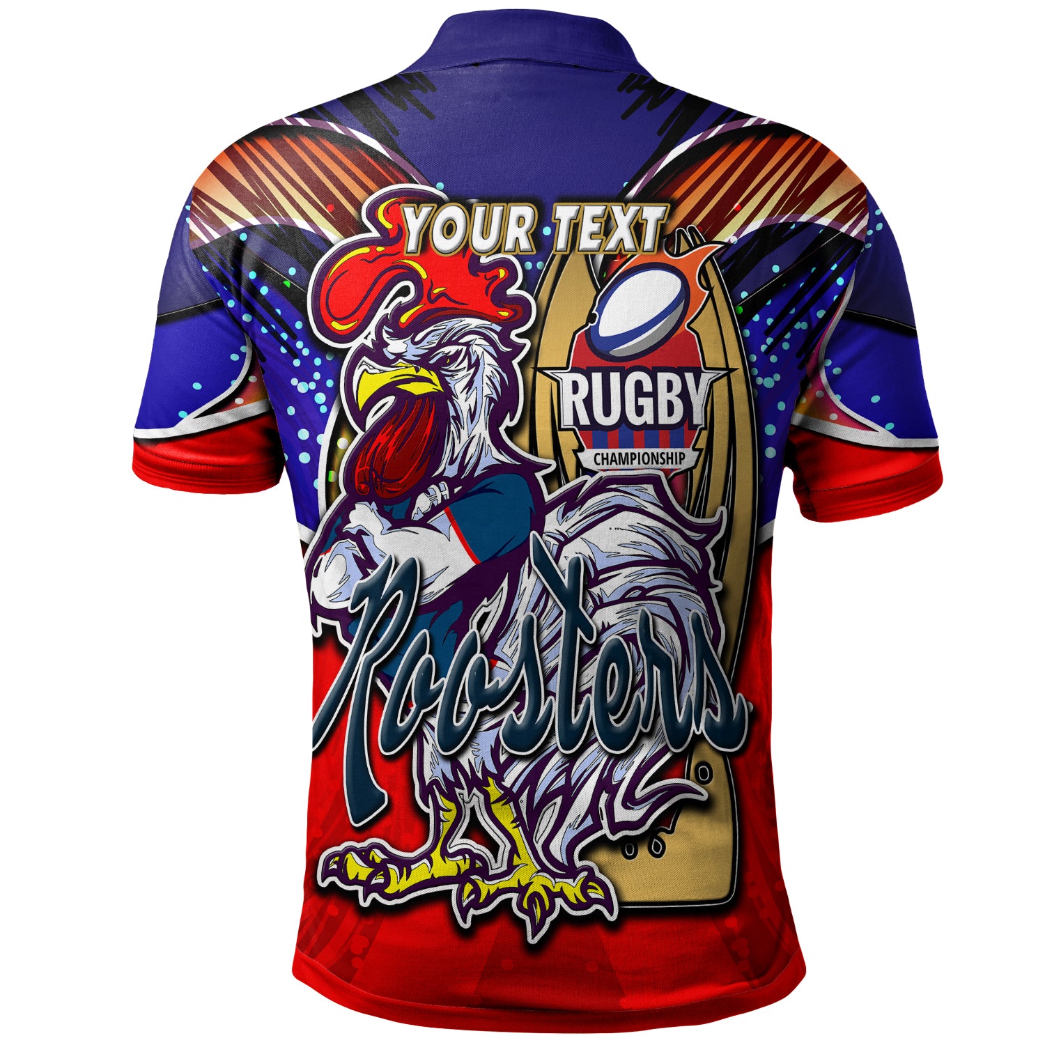 roosters-rugby-polo-shirt-custom-rooster-mascot-with-cup-nrl-grand-final-player-and-number-polo-shirt