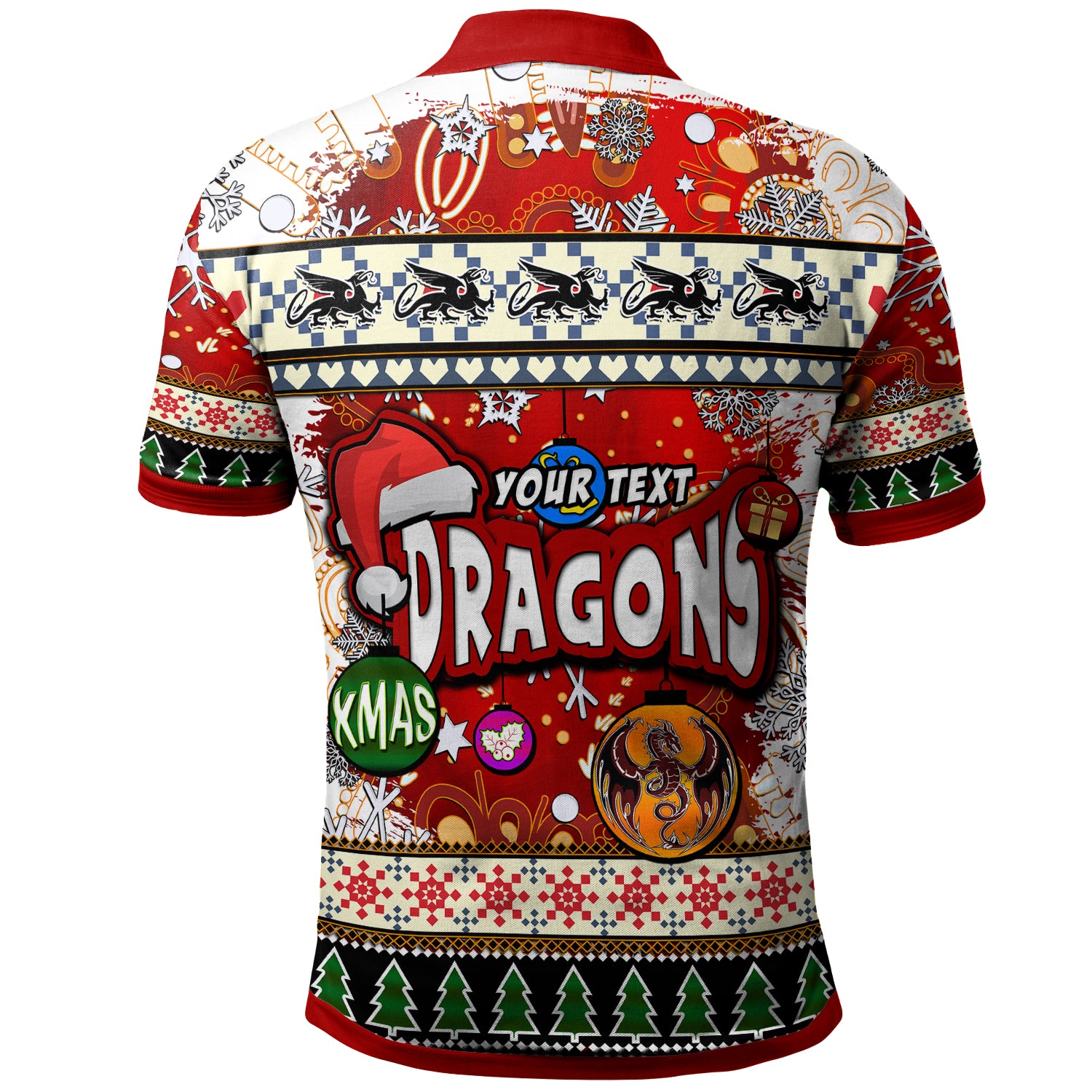 st-george-rugby-christmas-polo-shirt-custom-xmas-dragon-christmas-balls-snowflake-with-aboriginal-patterns-polo-shirt