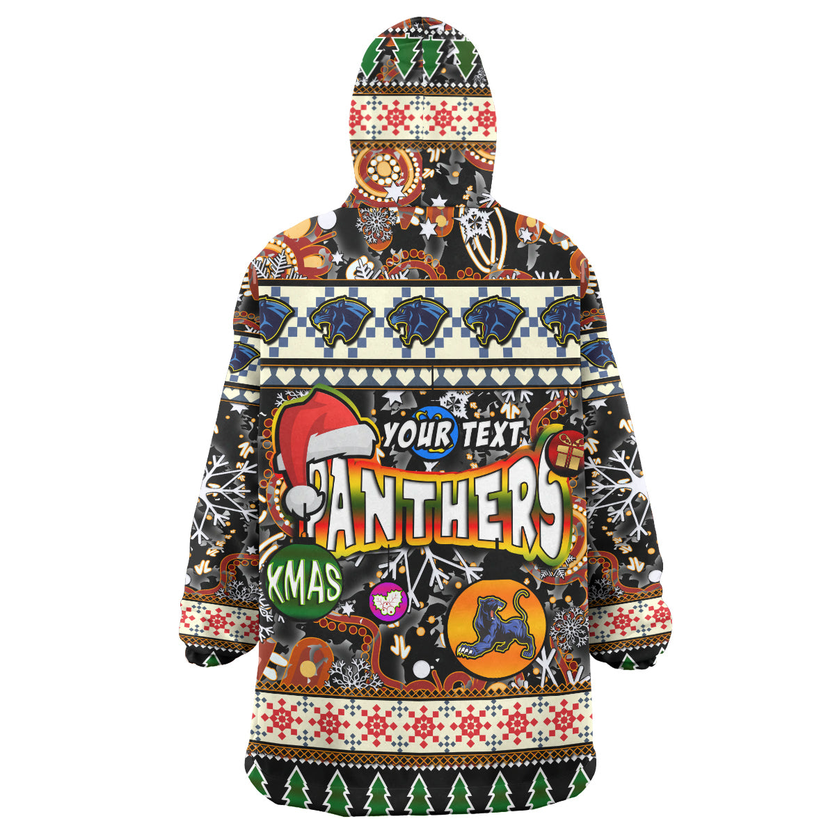 panthers-rugby-christmas-snug-hoodie-custom-xmas-panthers-christmas-balls-snowflake-with-aboriginal-patterns-wearable-blanket-hoodie