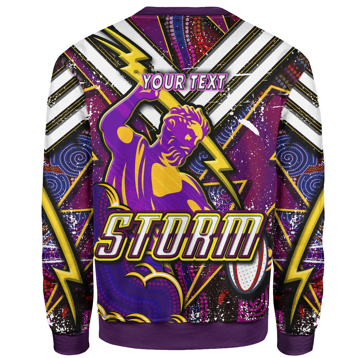 storm-rugby-sweatshirt-custom-storm-and-thunder-aboriginal-style-of-dot-background-personalised-player-sweatshirt