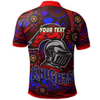 nrlw-knights-rugby-polo-shirt-custom-knights-womens-rugby-league-aboriginal-style-player-and-number-woman-polo-shirt