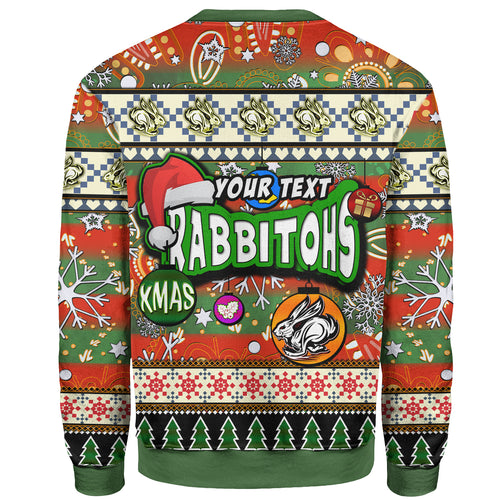 rabbitohs-rugby-christmas-sweatshirt-custom-xmas-rabbitohs-christmas-balls-snowflake-with-aboriginal-patterns-sweatshirt