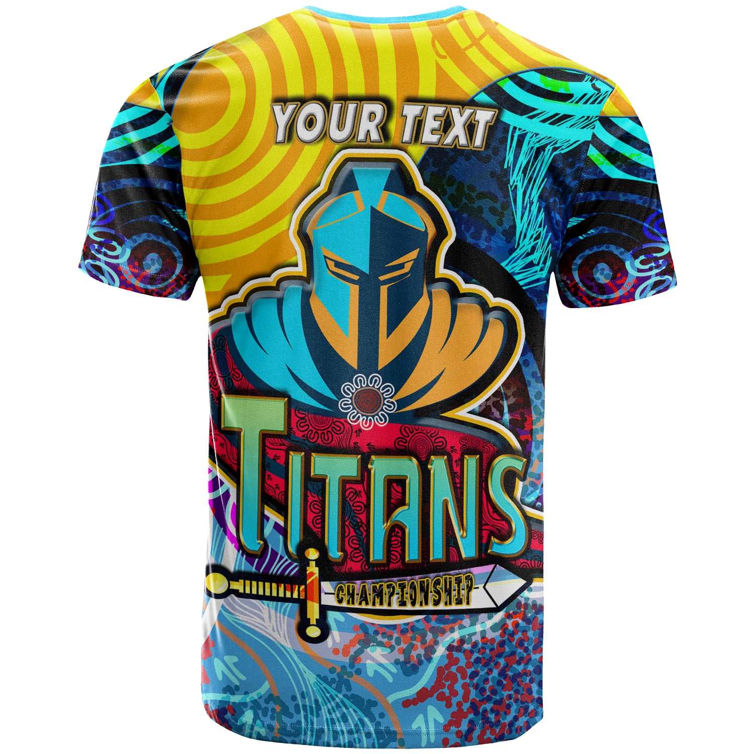 nrlw-titans-rugby-t-shirt-custom-titans-womens-rugby-league-aboriginal-dot-painting-player-and-number-woman-t-shirt