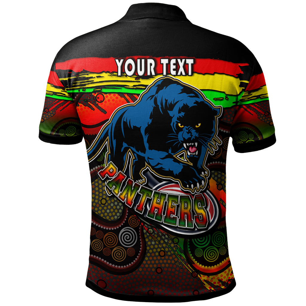 panthers-rugby-polo-shirt-custom-panther-with-aboriginal-style-of-dot-painting-personalised-player-and-number-polo-shirt