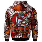 st-george-rugby-hoodie-custom-dragon-fire-rugby-with-aboriginal-art-personalised-player-and-number-hoodie