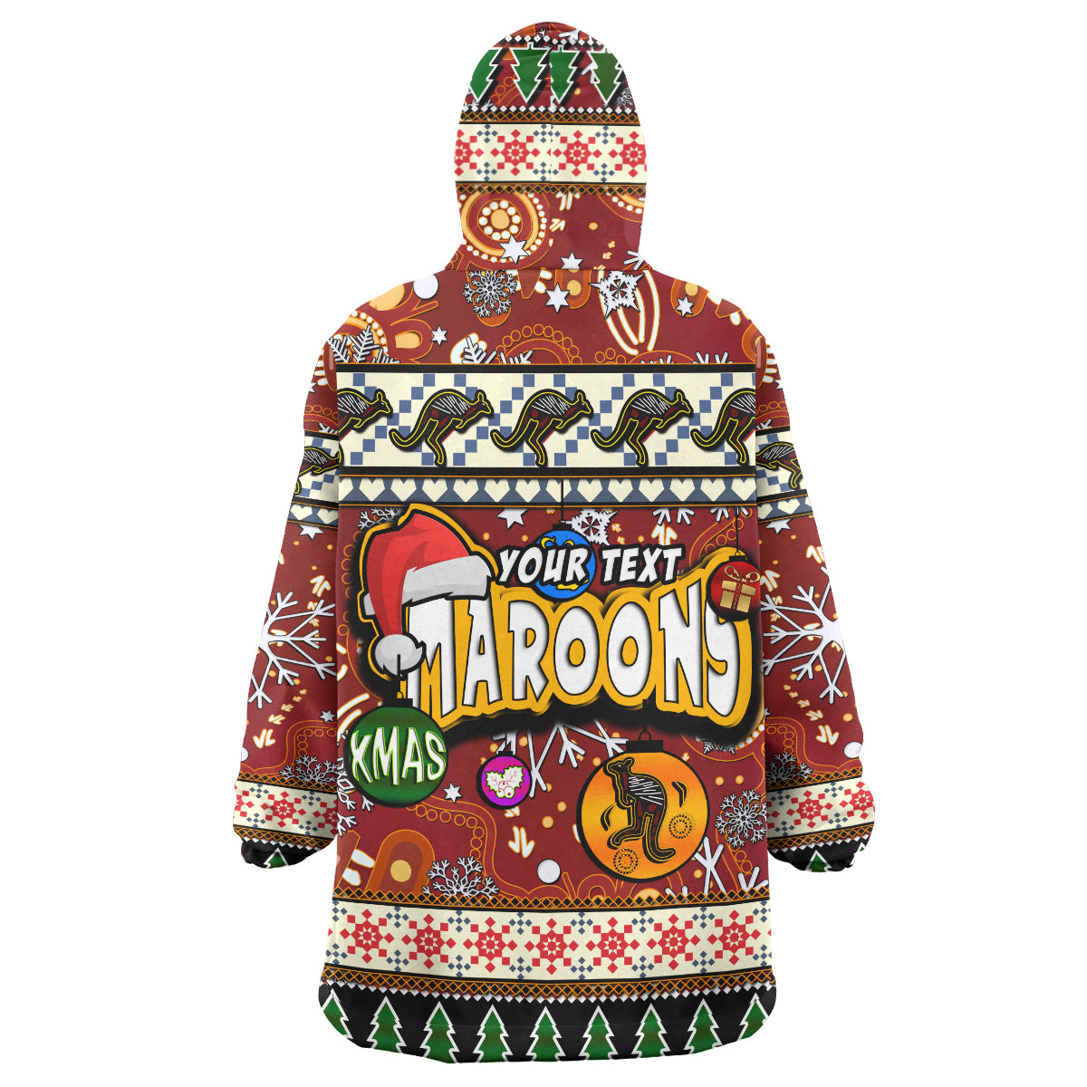 maroons-rugby-christmas-snug-hoodie-custom-xmas-maroons-christmas-balls-snowflake-with-aboriginal-patterns-wearable-blanket-hoodie