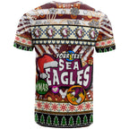 sea-eagles-rugby-christmas-t-shirt-custom-xmas-sea-eagles-christmas-balls-snowflake-with-aboriginal-patterns-t-shirt