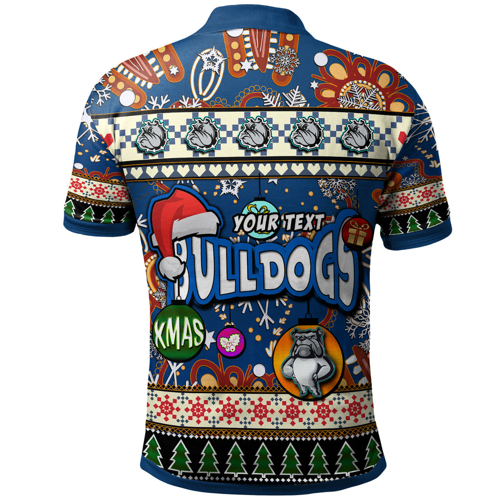 bulldogs-rugby-christmas-polo-shirt-custom-xmas-bulldogs-christmas-balls-snowflake-with-aboriginal-patterns-polo-shirt