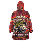 maroons-rugby-snug-hoodie-custom-maroons-kangaroo-with-aboriginal-style-of-dot-painting-personalised-player-and-number-oodie-blanket