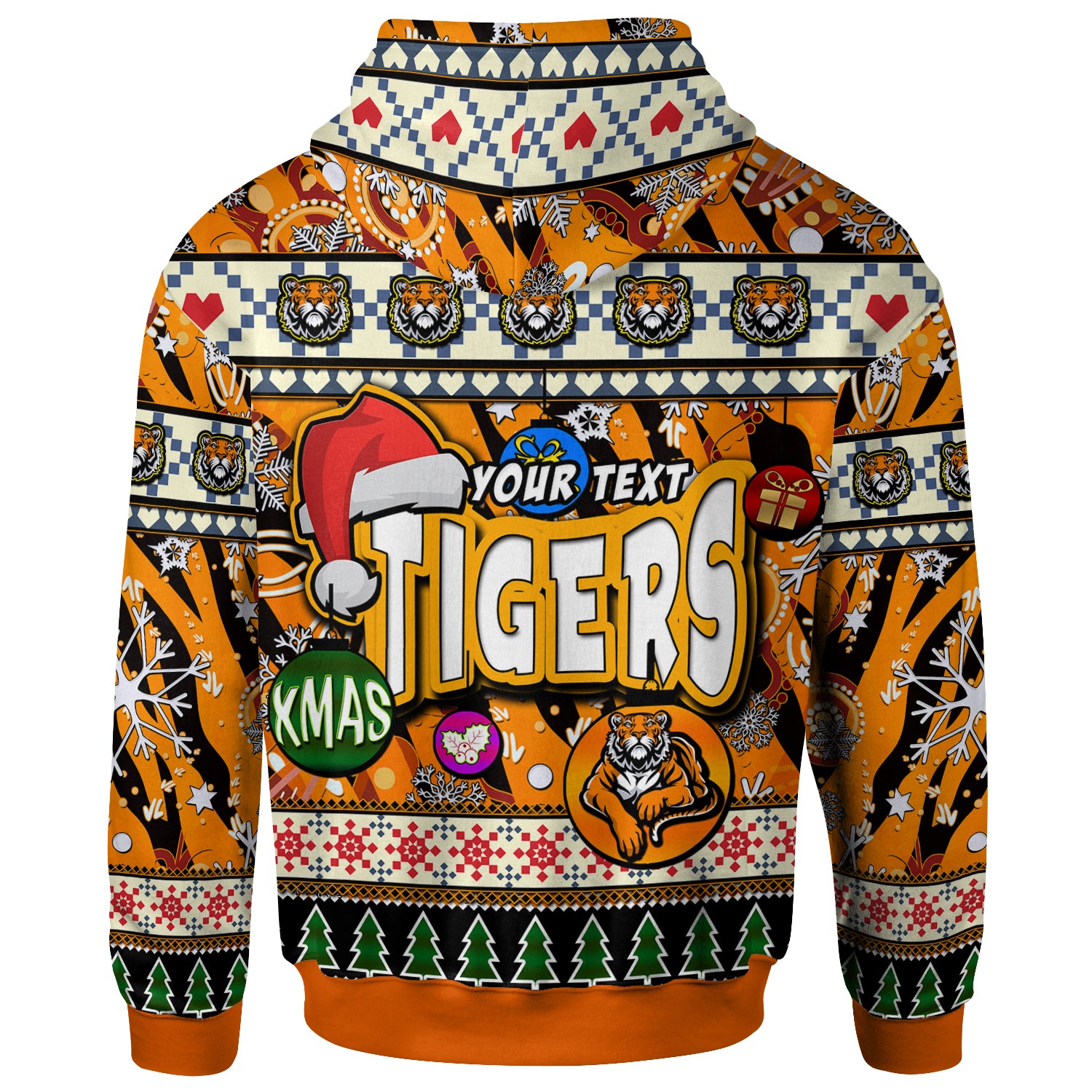 tigers-rugby-christmas-hoodie-custom-xmas-tigers-christmas-balls-snowflake-with-aboriginal-patterns-hoodie