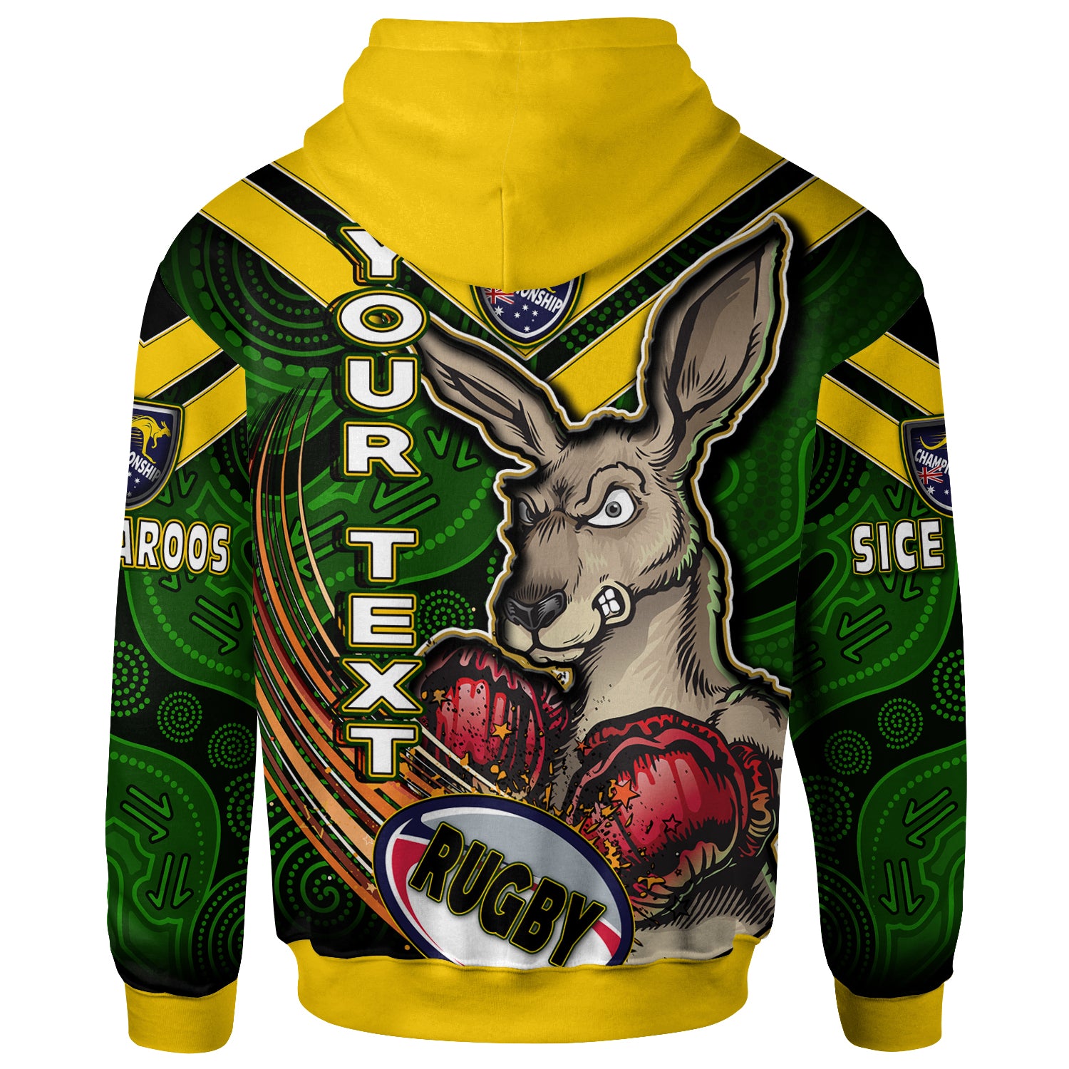 kangaroos-rugby-hoodie-custom-kangaroo-rugby-league-sport-style-aboriginal-culture-personalised-player-and-number-hoodie