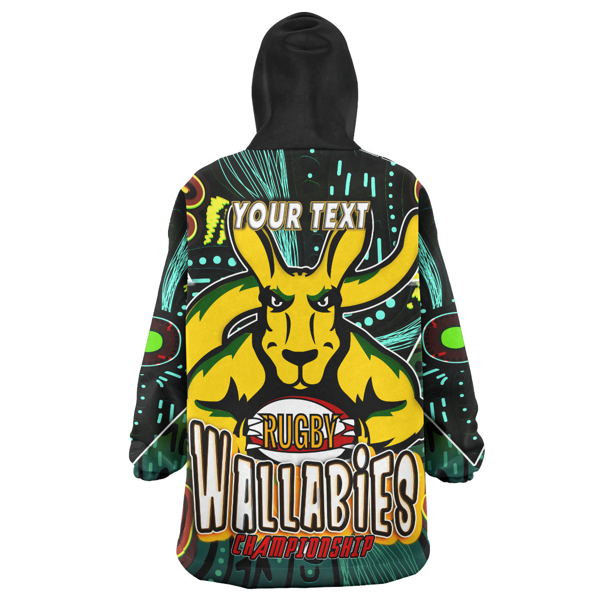 wallabies-rugby-snug-hoodie-custom-kangaroo-rugby-championship-sport-aboriginal-culture-personalised-player-and-number-oodie-blanket