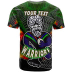 warriors-rugby-t-shirt-custom-warrios-maori-mask-rugby-player-maori-style-ethnic-ornament-pattern-player-and-number-t-shirt