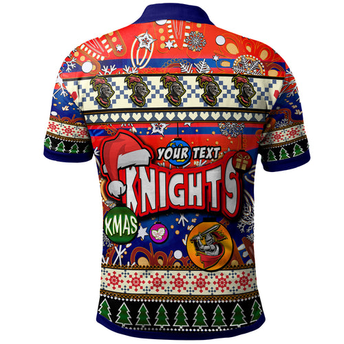knights-rugby-christmas-polo-shirt-custom-xmas-knights-christmas-balls-snowflake-with-aboriginal-patterns-polo-shirt