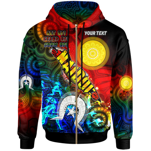 australia-naidoc-week-2023-hoodie-custom-naidoc-week-2023-aboriginal-inspired-dot-art-painting-with-hunting-get-up-stand-up-show-up-hoodie