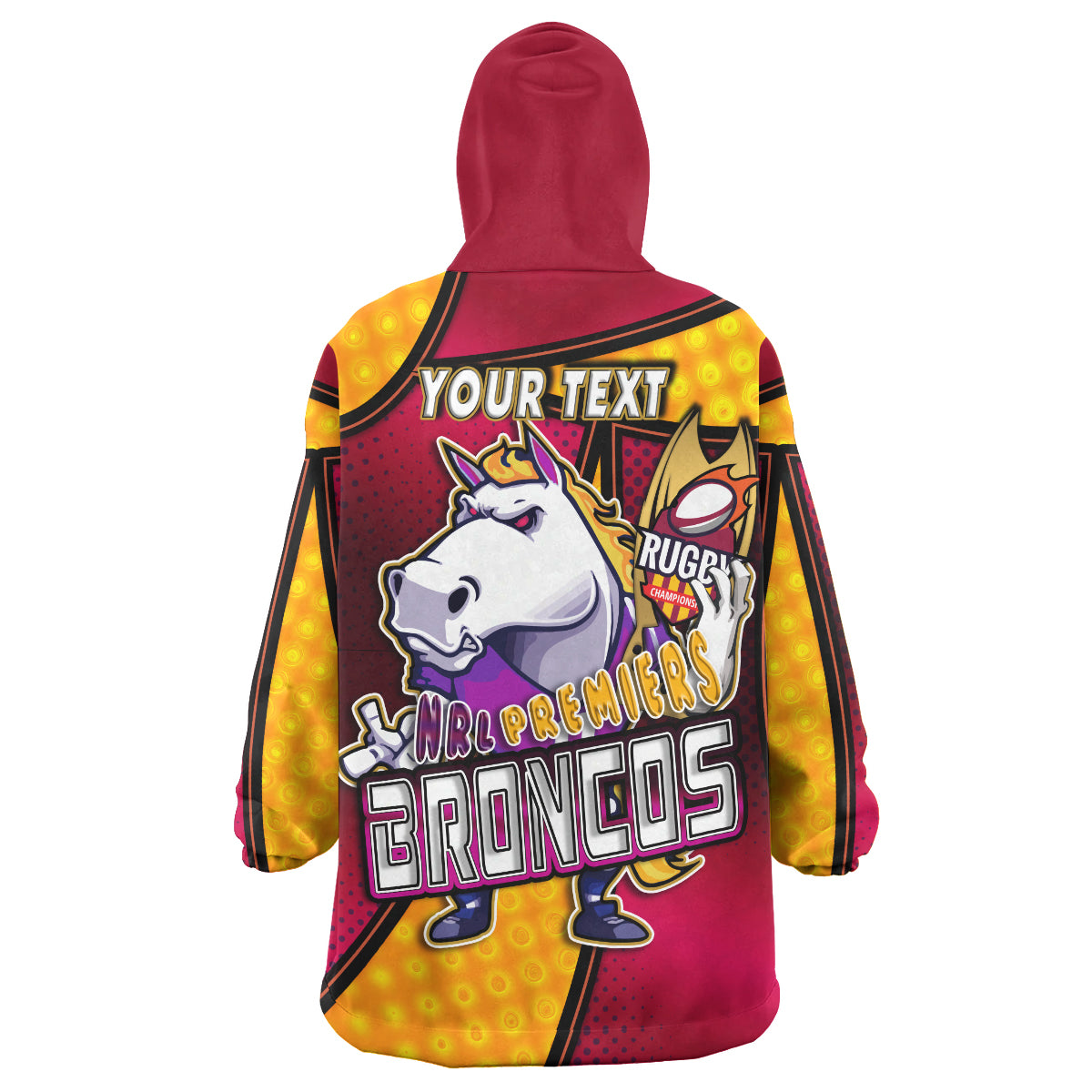 broncos-rugby-snug-hoodie-custom-broncos-horse-rugby-nrl-grand-final-with-dot-painting-personalised-player-and-number-oodie-blanket