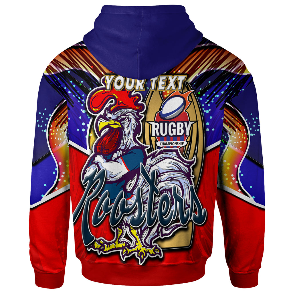 roosters-rugby-hoodie-custom-rooster-mascot-with-cup-nrl-grand-final-player-and-number-hoodie