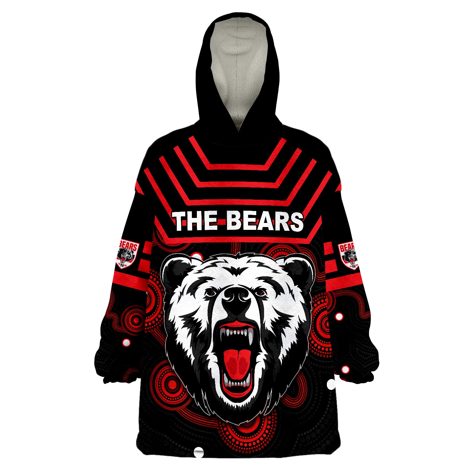 The Bears Indigenous Go North Sydney Wearable Blanket Hoodie LT13