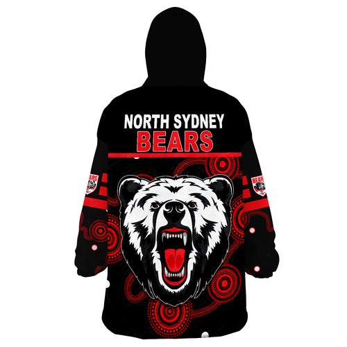 The Bears Indigenous Go North Sydney Wearable Blanket Hoodie LT13