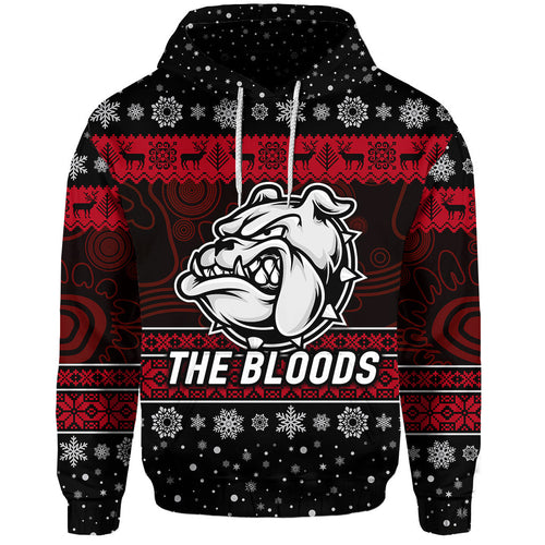 West Football Club Alice Springs Hoodie Christmas The Bloods Simple Style - Black LT8