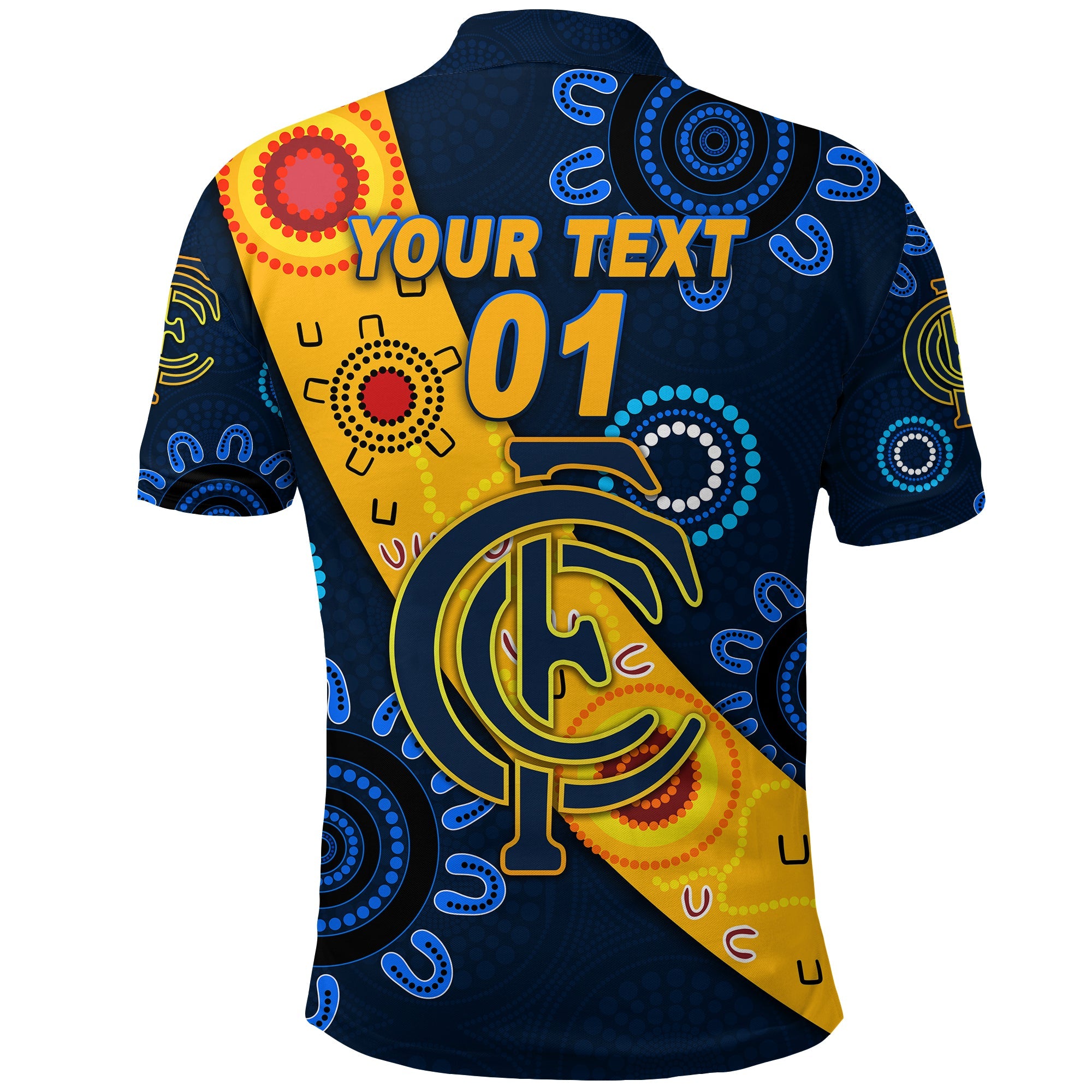 custom-personalised-claremont-football-club-polo-shirt-tigers-indigenous-version-navy-custom-text-and-number