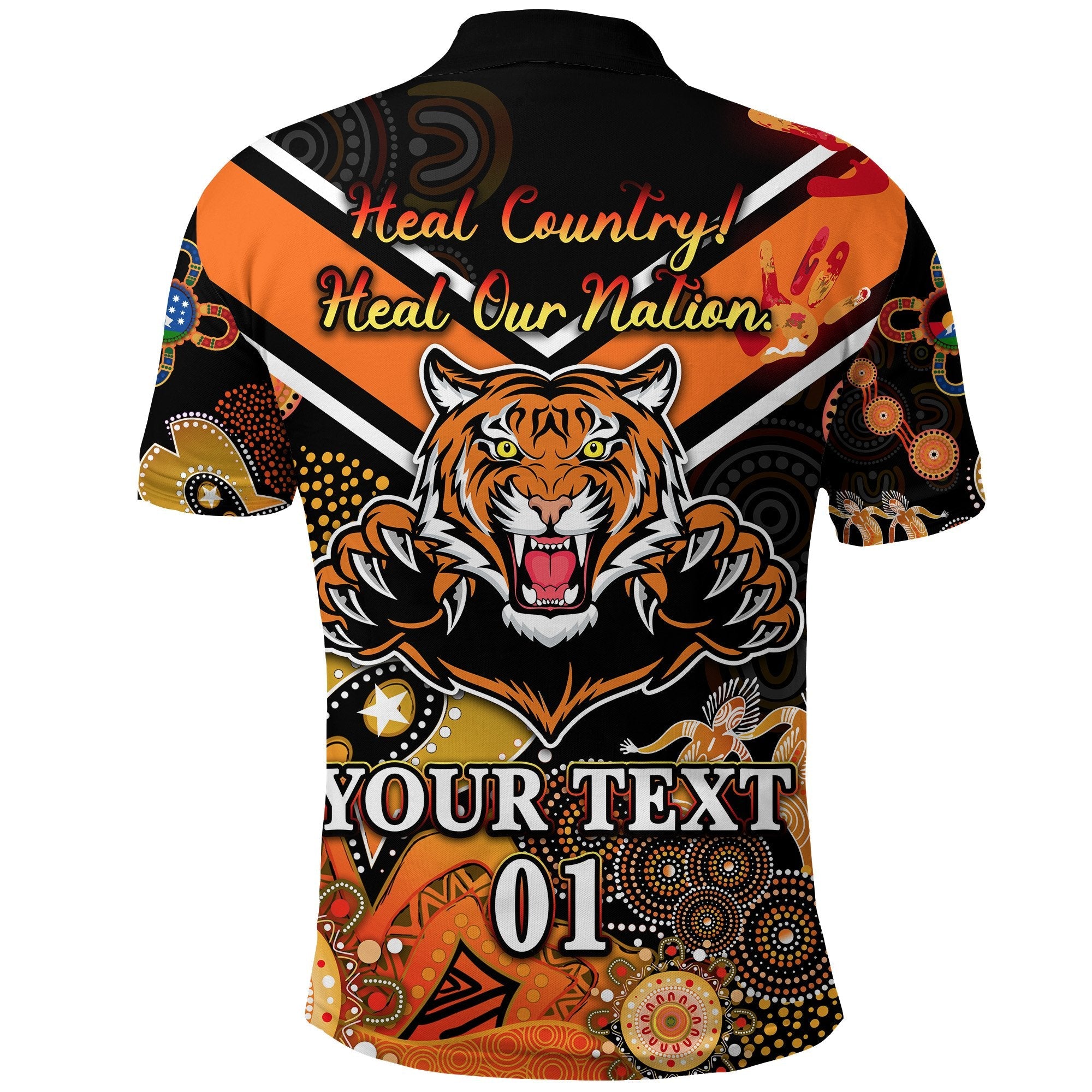 custom-personalised-wests-polo-shirt-tigers-indigenous-naidoc-heal-country-heal-our-nation-black-custom-text-and-number-1