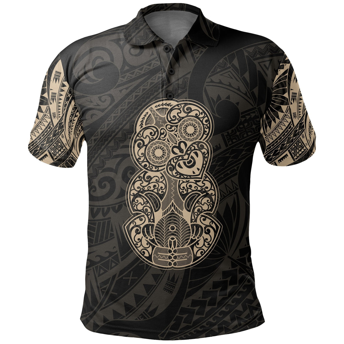 hei-tiki-maori-tattoo-polo-shirt-gold