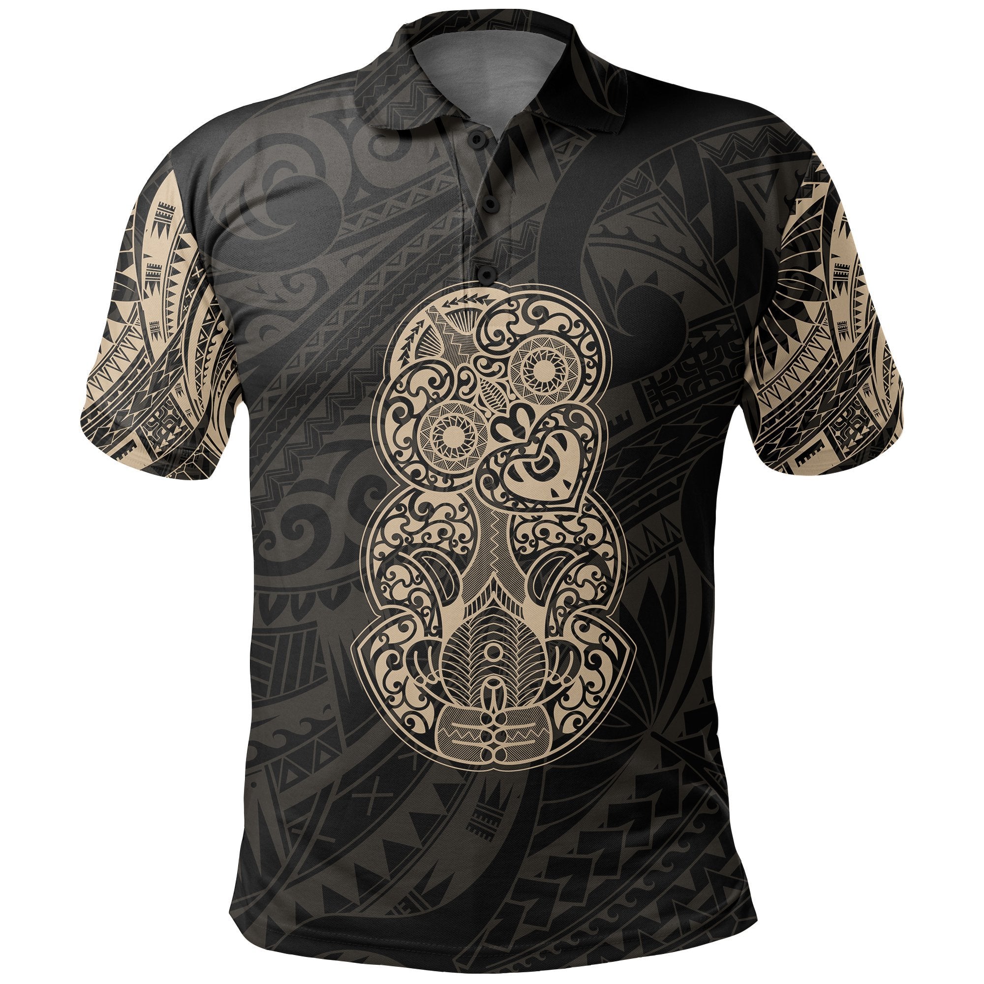 hei-tiki-maori-tattoo-polo-shirt-gold