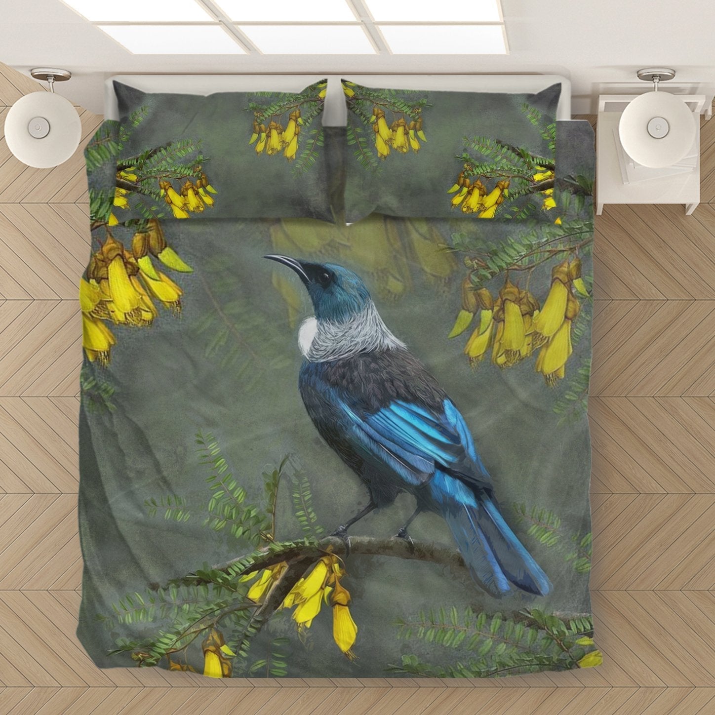 kowhai-tui-bird-new-zealand-bedding-set