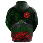 custom-personalised-warriors-rugby-hoodie-new-zealand-mount-taranaki-with-poppy-flowers-anzac-vibes-green-custom-text-and-number-3
