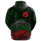 custom-personalised-warriors-rugby-hoodie-new-zealand-mount-taranaki-with-poppy-flowers-anzac-vibes-green-3