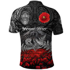 custom-personalised-warriors-rugby-polo-shirt-new-zealand-mount-taranaki-with-poppy-flowers-anzac-vibes-black-1