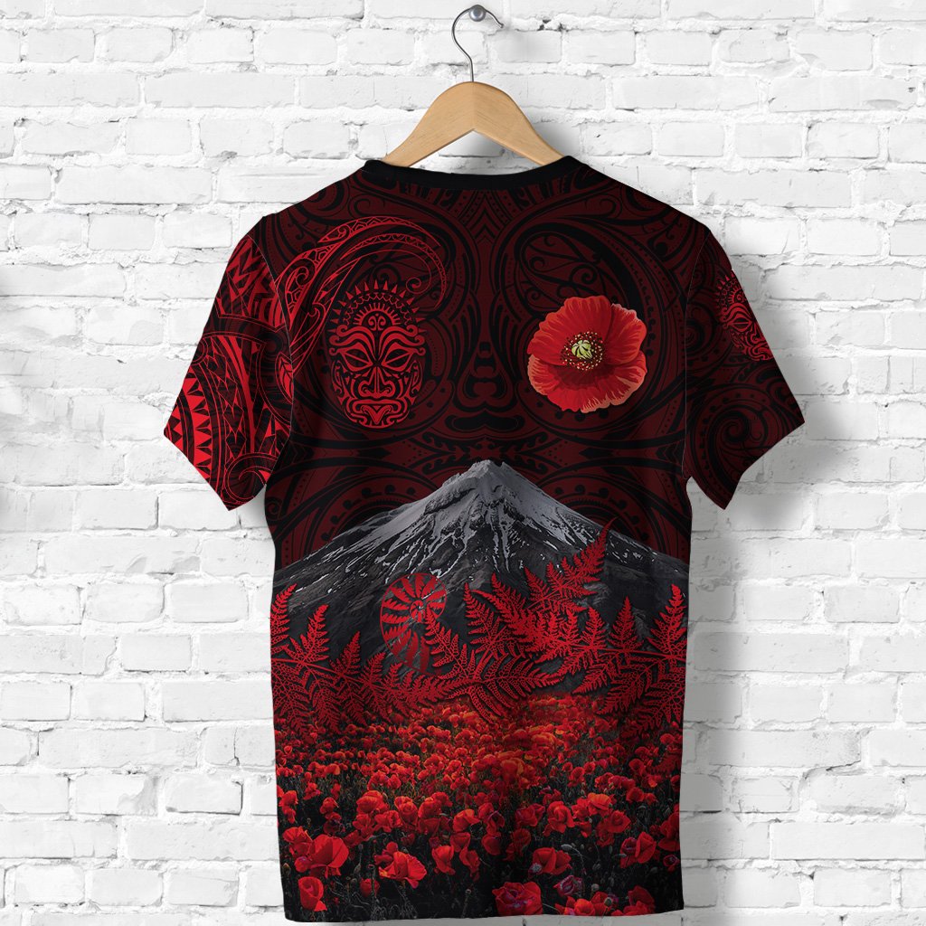 warriors-rugby-t-shirt-new-zealand-mount-taranaki-with-poppy-flowers-anzac-vibes-3
