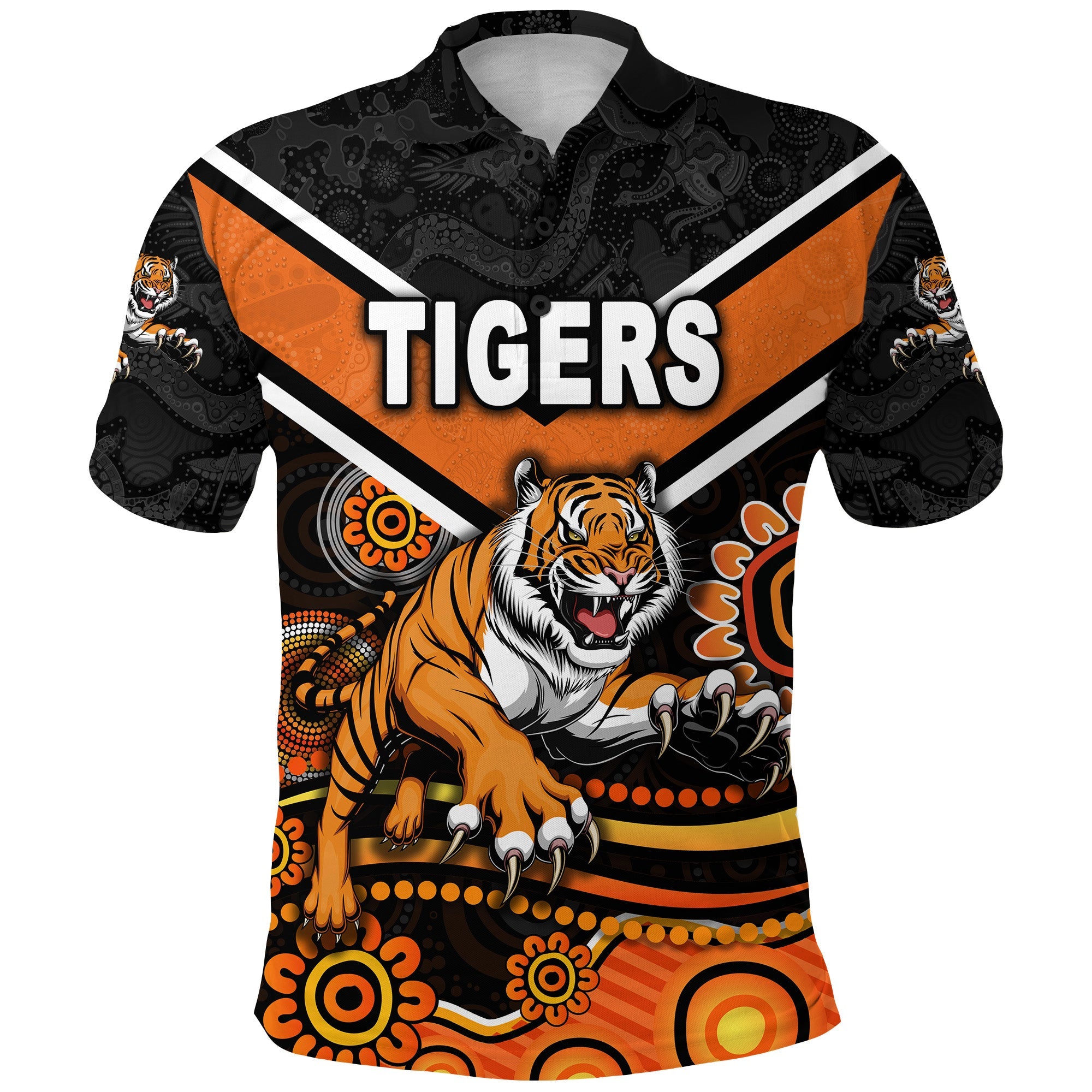 custom-personalised-wests-tigers-polo-shirt-2021-indigenous-custom-text-and-number