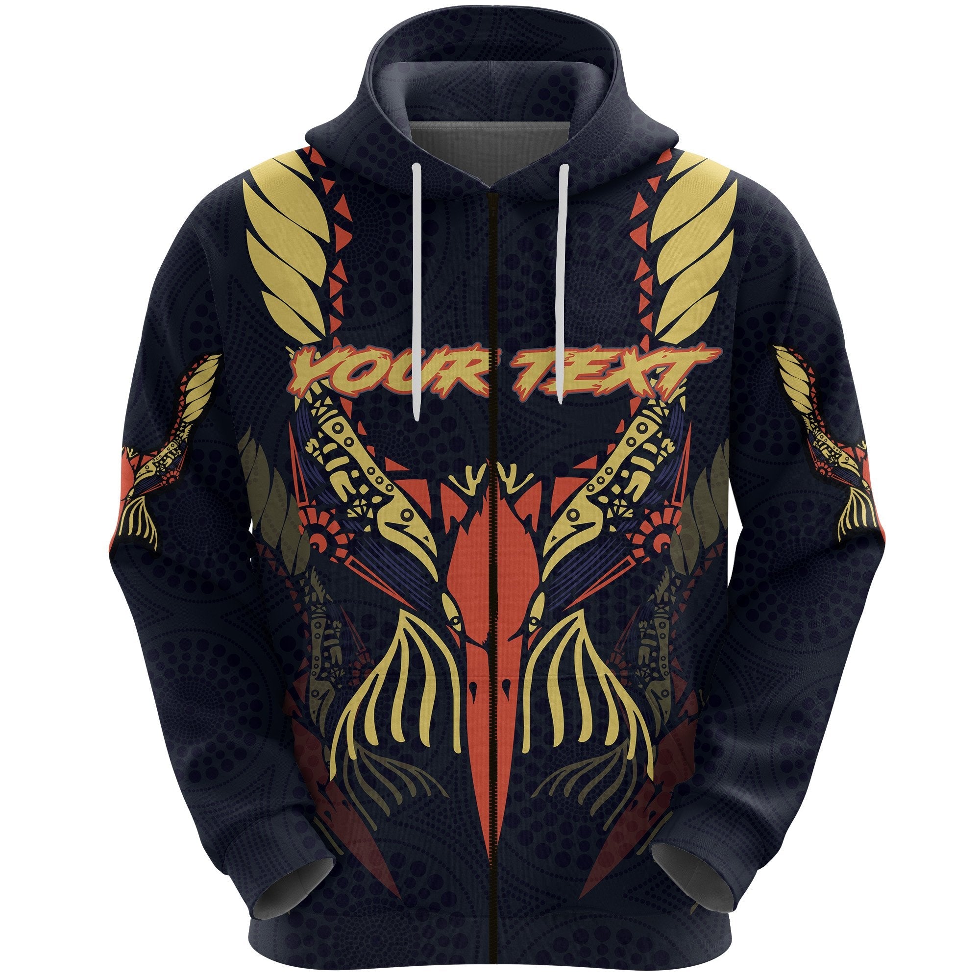 custom-personalised-adelaide-zip-hoodie-simple-indigenous-crows