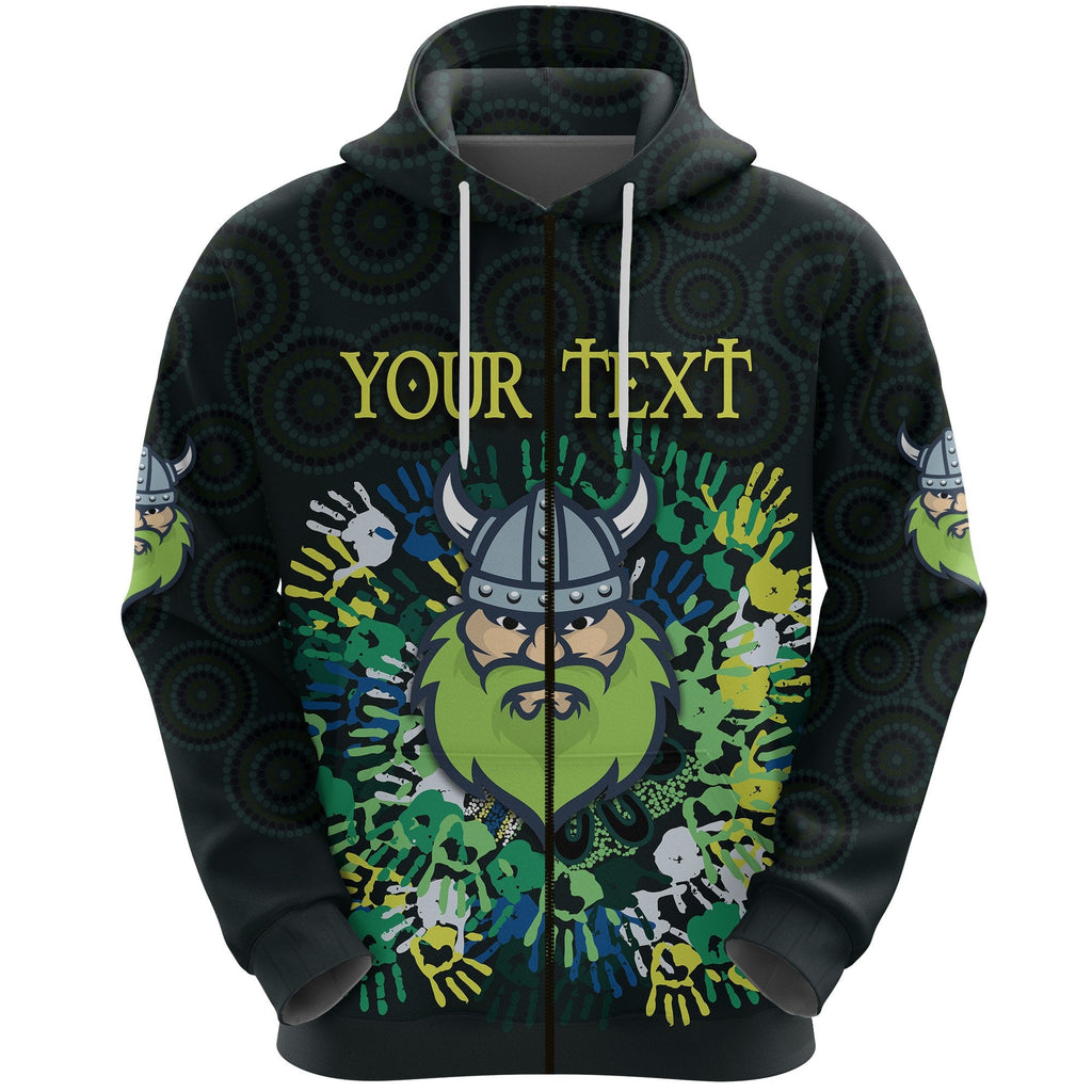 custom-personalised-canberra-zip-hoodie-raiders-viking-simple-indigenous