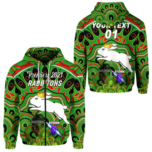 custom-personalised-south-sydney-rabbitohs-zip-hoodie-2021-indigenous-premiers-the-king-green-custom-text-and-number