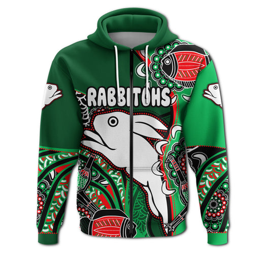 custom-personalised-rabbitohs-zip-hoodie-indigenous-survival-world