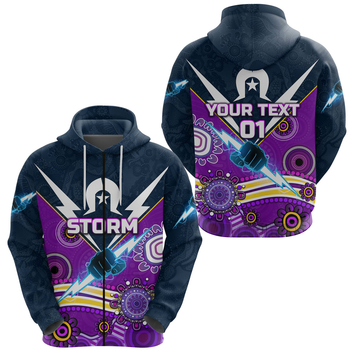custom-personalised-melbourne-storm-zip-hoodie-2021-naidoc-indigenous-custom-text-and-number