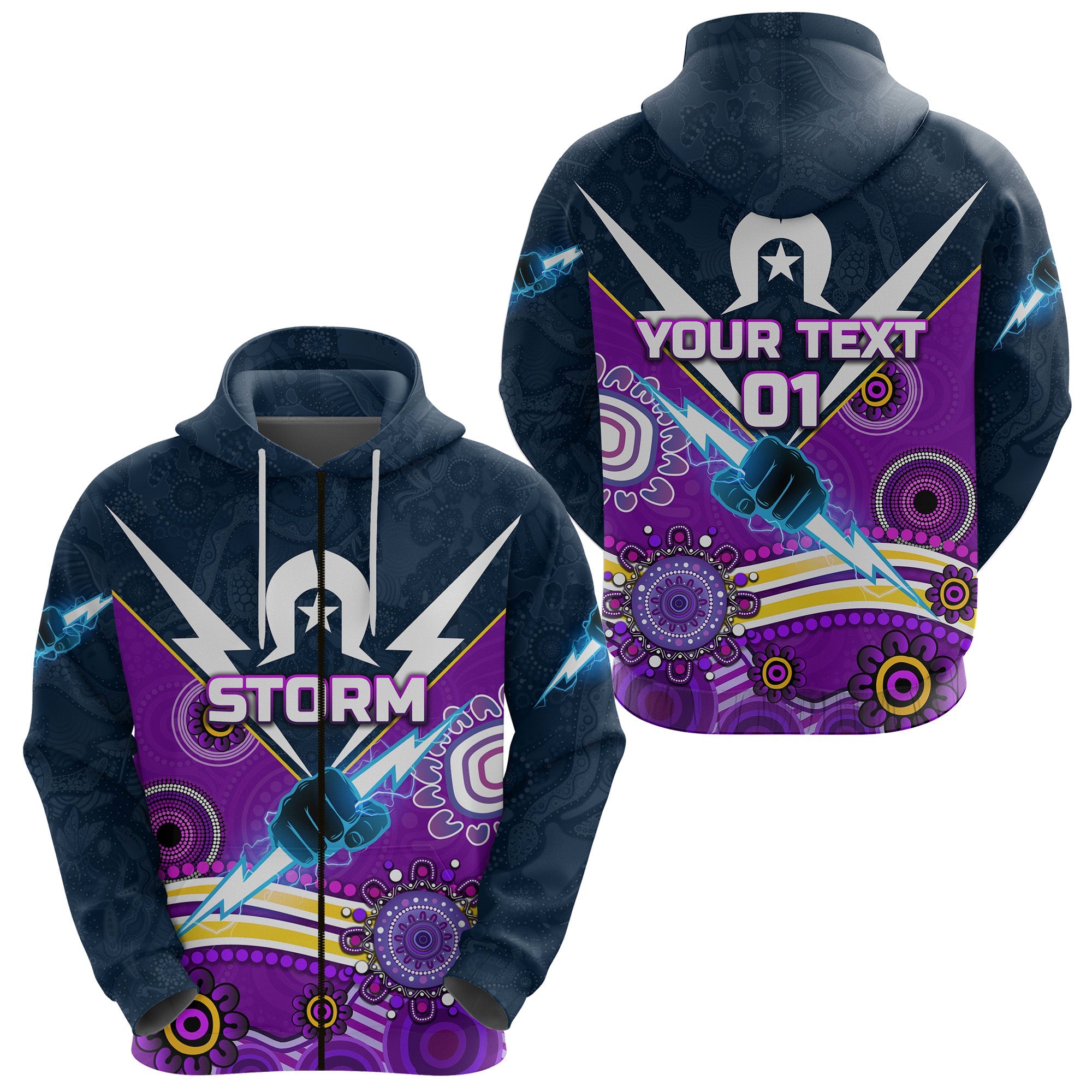 custom-personalised-melbourne-storm-zip-hoodie-2021-naidoc-indigenous-custom-text-and-number