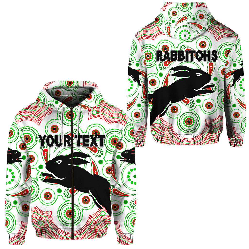 custom-personalised-south-sydney-rabbitohs-zip-hoodie-2021-indigenous-vibes-white