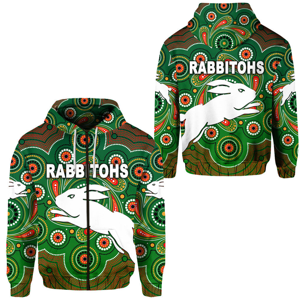 south-sydney-rabbitohs-zip-hoodie-2021-indigenous-vibes-green