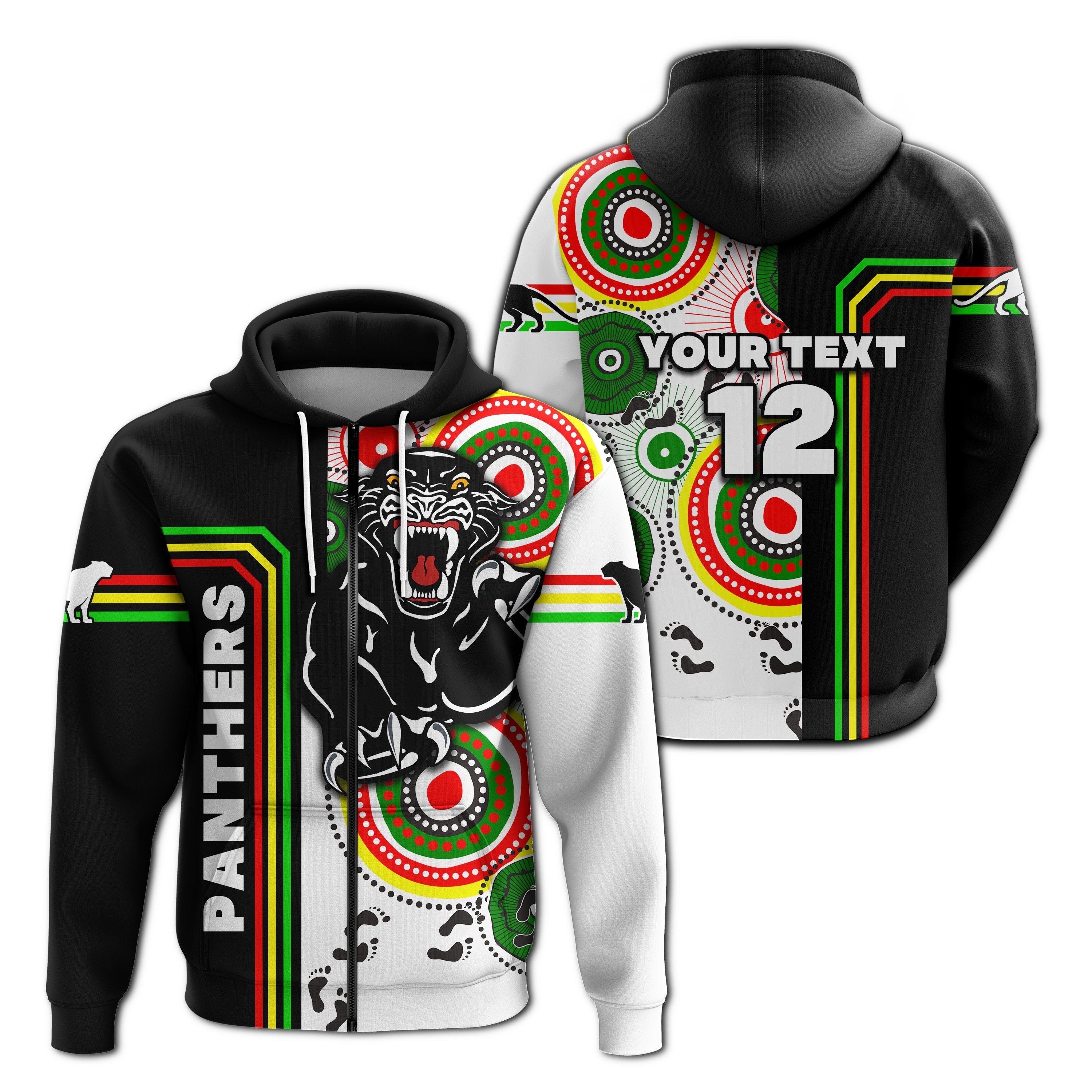 custom-personalised-panthers-black-zip-hoodie-power-style
